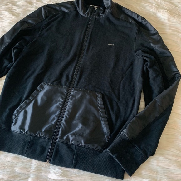 MICHAEL Michael Kors Other - Michael Michael Kors Mixed Media Zip Up Jacket
